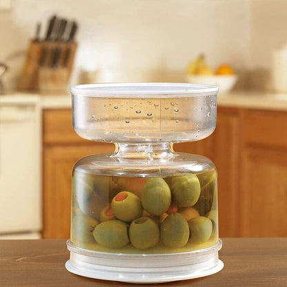 PickleJar - Pickle En Olives Pot Container Met Zeef