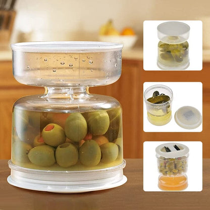PickleJar - Pickle En Olives Pot Container Met Zeef
