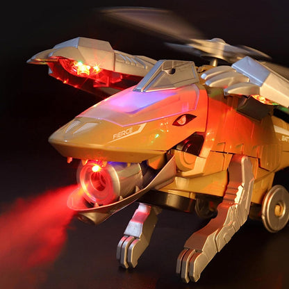 Dino - LED Transformerende Dinosaurus Helikopter Speelgoed