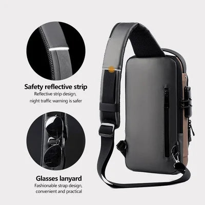 Cross Bag | Nieuw Design Crossbody SideBag Anti-Theft met Lader