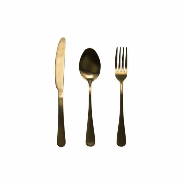 Bestek 3-delig goud