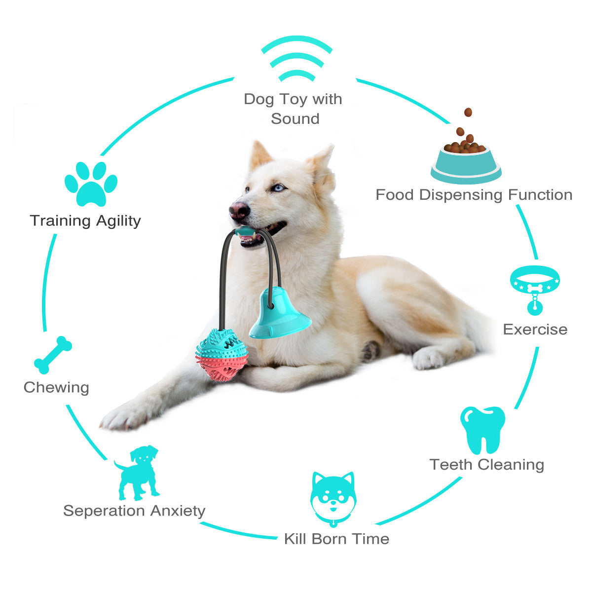 Dogtoy - Primal Zuig Interactief Touwtrek Speelgoed