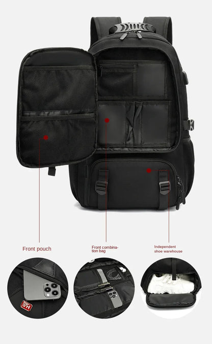 Travel Backpack - Uitbreidbare Rugzak Met Grote Capaciteit