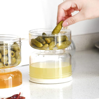 PickleJar - Pickle En Olives Pot Container Met Zeef