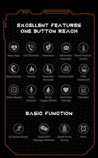 One Watch - Onverwoestbaar Smartwatch Waterbestendig