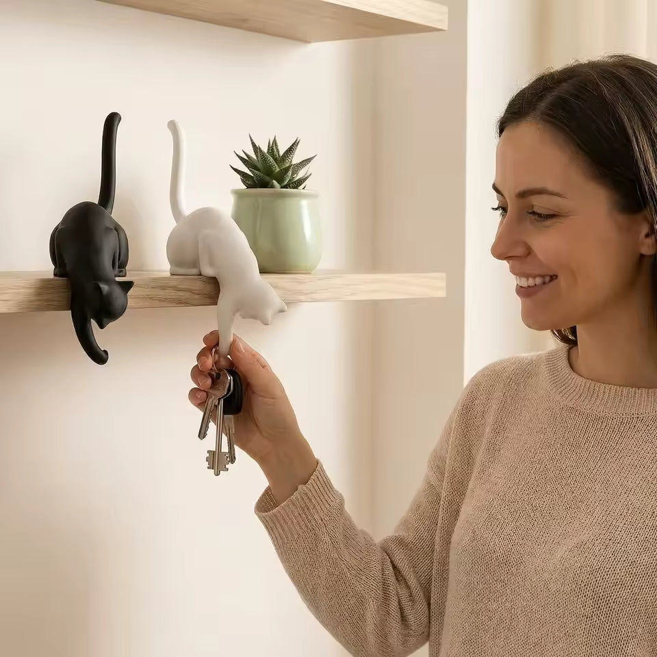 FelineHooks™ | Decoratieve 3D Kattenhaak