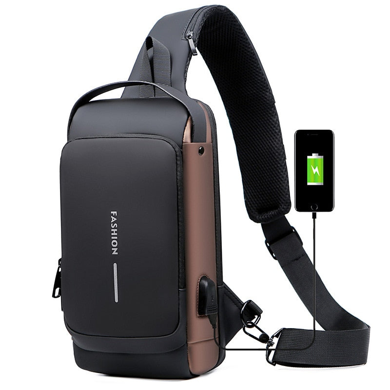 Cross Bag | Nieuw Design Crossbody SideBag Anti-Theft met Lader