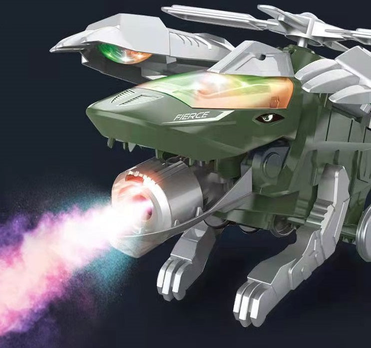 Dino - LED Transformerende Dinosaurus Helikopter Speelgoed
