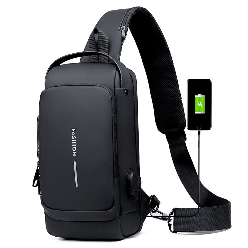 Cross Bag | Nieuw Design Crossbody SideBag Anti-Theft met Lader