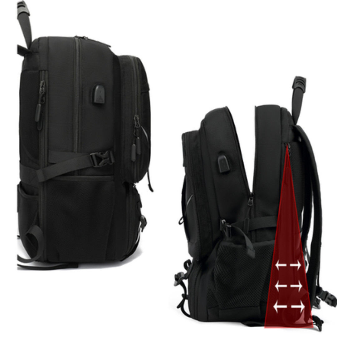 Travel Backpack - Uitbreidbare Rugzak Met Grote Capaciteit