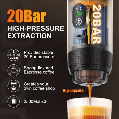 NÖVA™ Draagbare Espressomachine 3-in-1 – Oplaadbaar & Zelfverwarmend