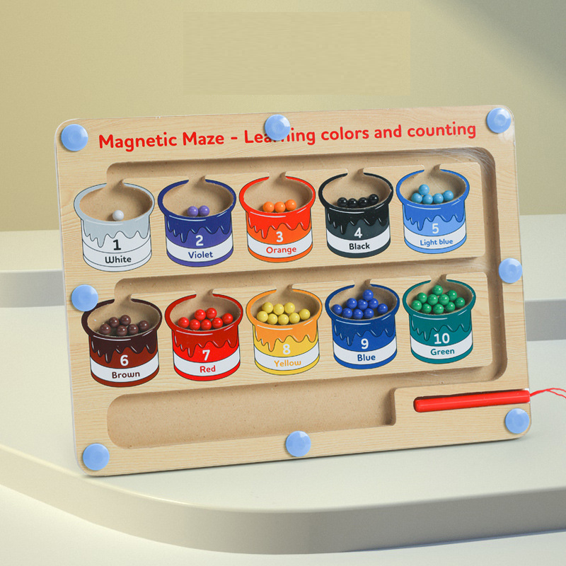 MagneticMaze - Kleur en Nummer Doolhof Speelgoed