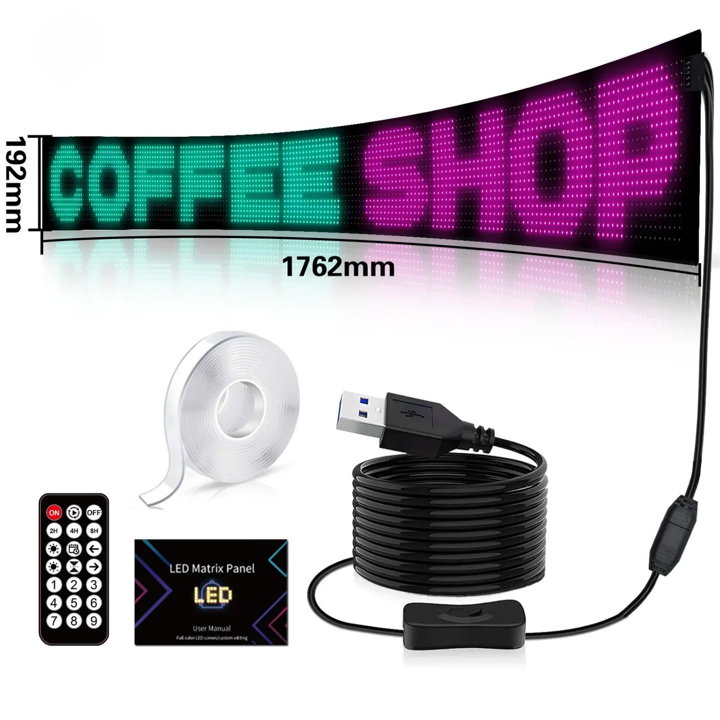 NightRider™ Matrix LED Display | Devil Eyes, Teksten & Animaties via App en Afstandsbediening