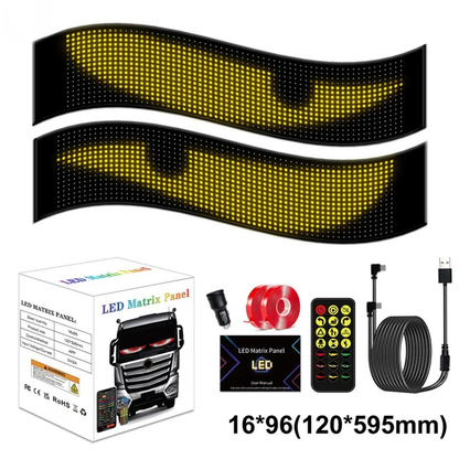 NightRider™ Matrix LED Display | Devil Eyes, Teksten & Animaties via App en Afstandsbediening