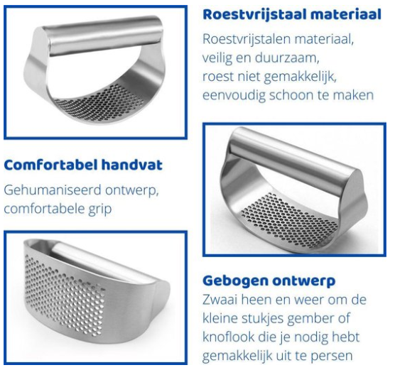 Luxe knoflookpers